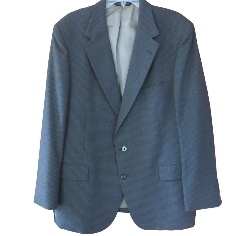 VINTAGE JOHNNY CARSON Suit Jacket/Sports Coat Size 46 Hamricks Gaffney SC Black